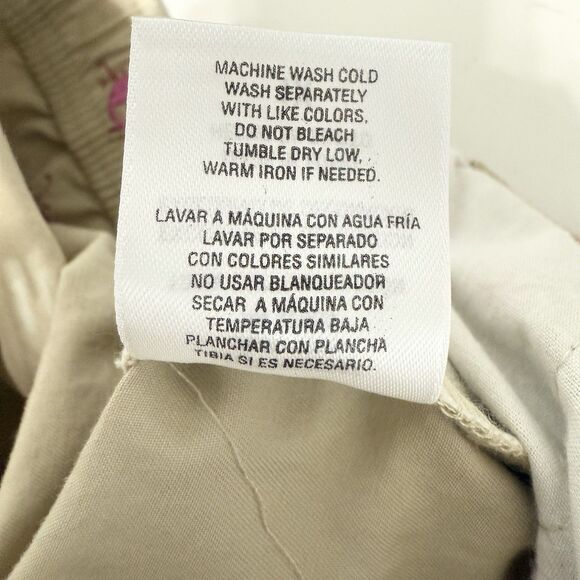 Basic Editions 1X Brown Pink Flamingo Embroidered Cropped Capri Pants Cotton - Picture 8 of 11